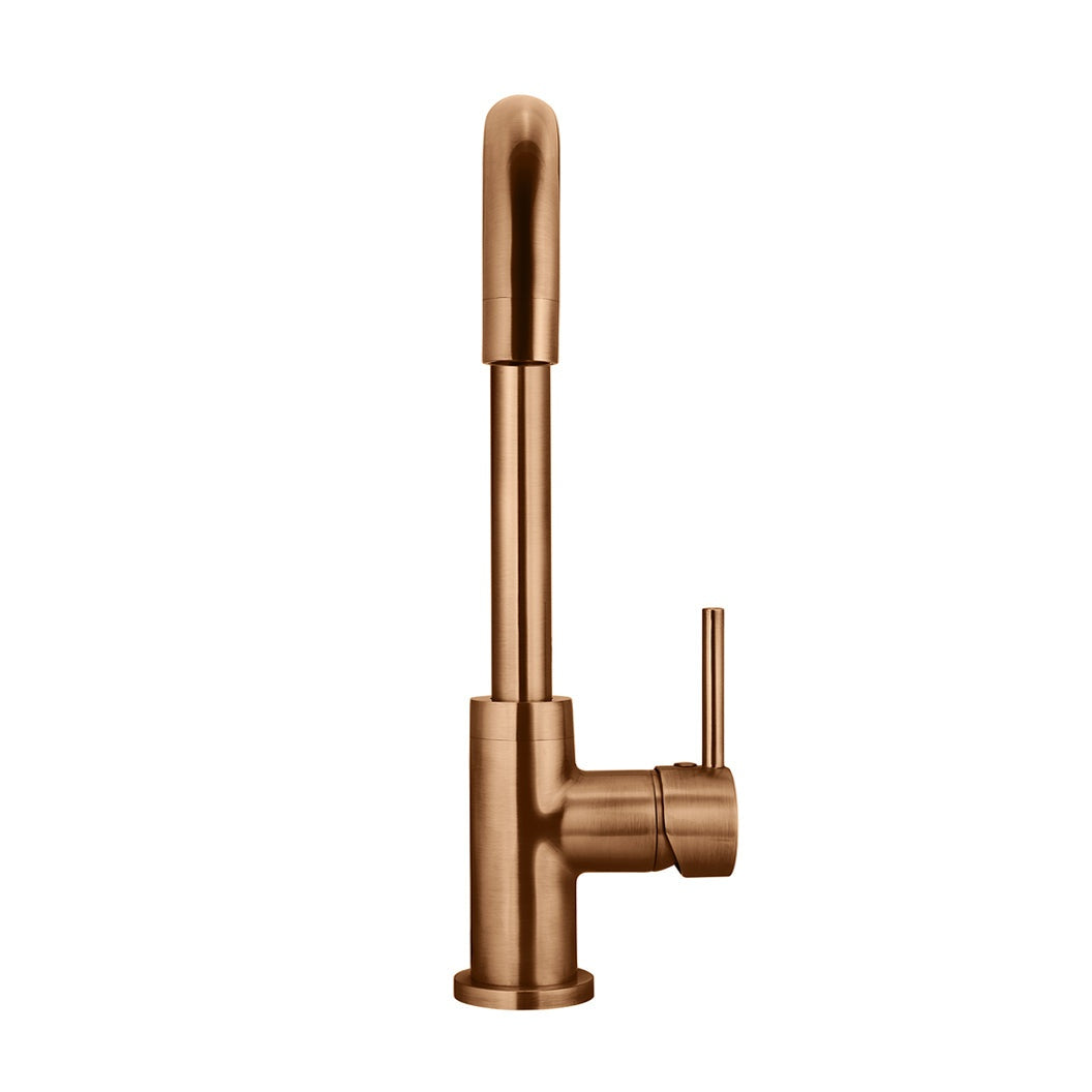 Round Kitchen Mixer Tap - Lustre Bronze