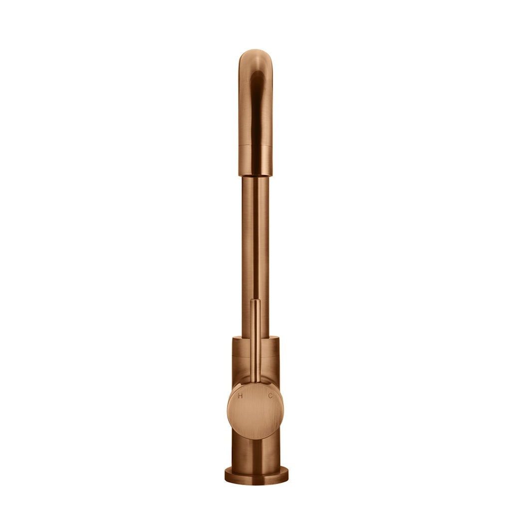 Round Kitchen Mixer Tap - Lustre Bronze