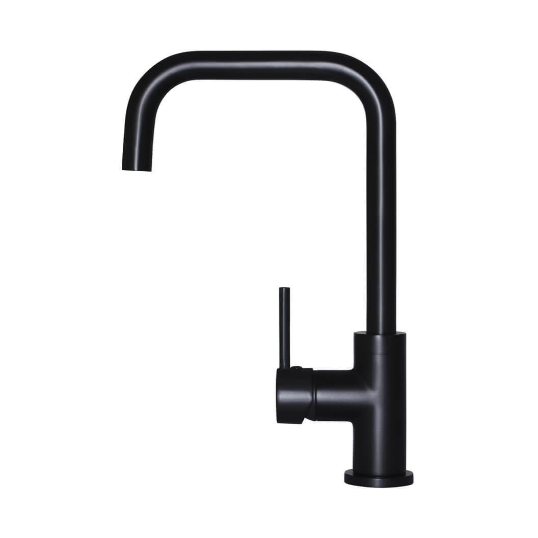 Round Kitchen Mixer Tap - Matte Black