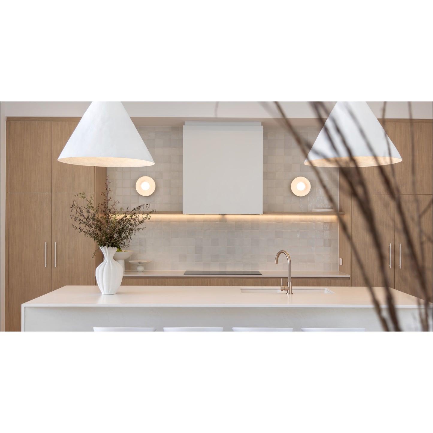 Round Gooseneck Kitchen Mixer Tap - Champagne