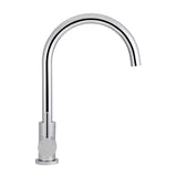 Round Gooseneck Kitchen Mixer Tap - Polished Chrome