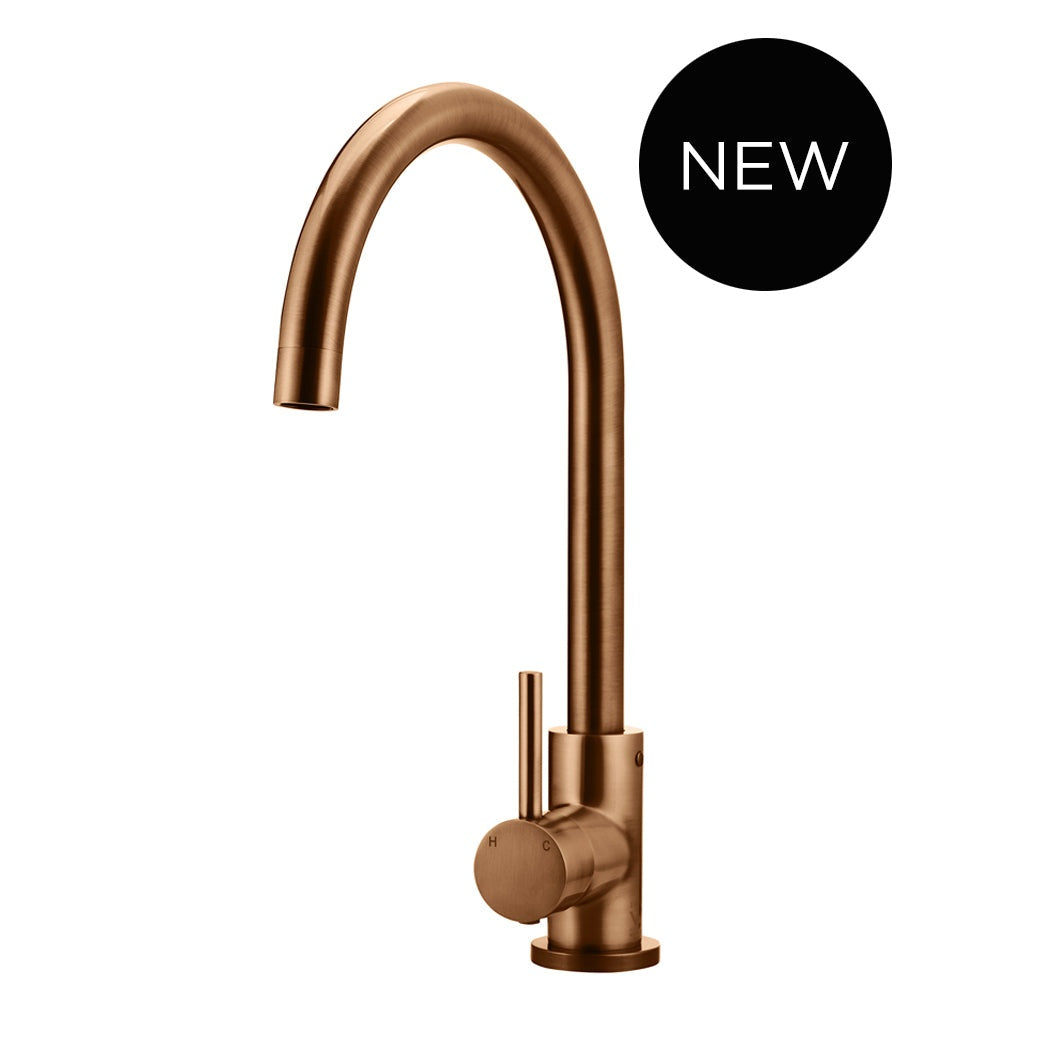Round Gooseneck Kitchen Mixer Tap