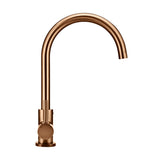 Round Gooseneck Kitchen Mixer Tap - Lustre Bronze