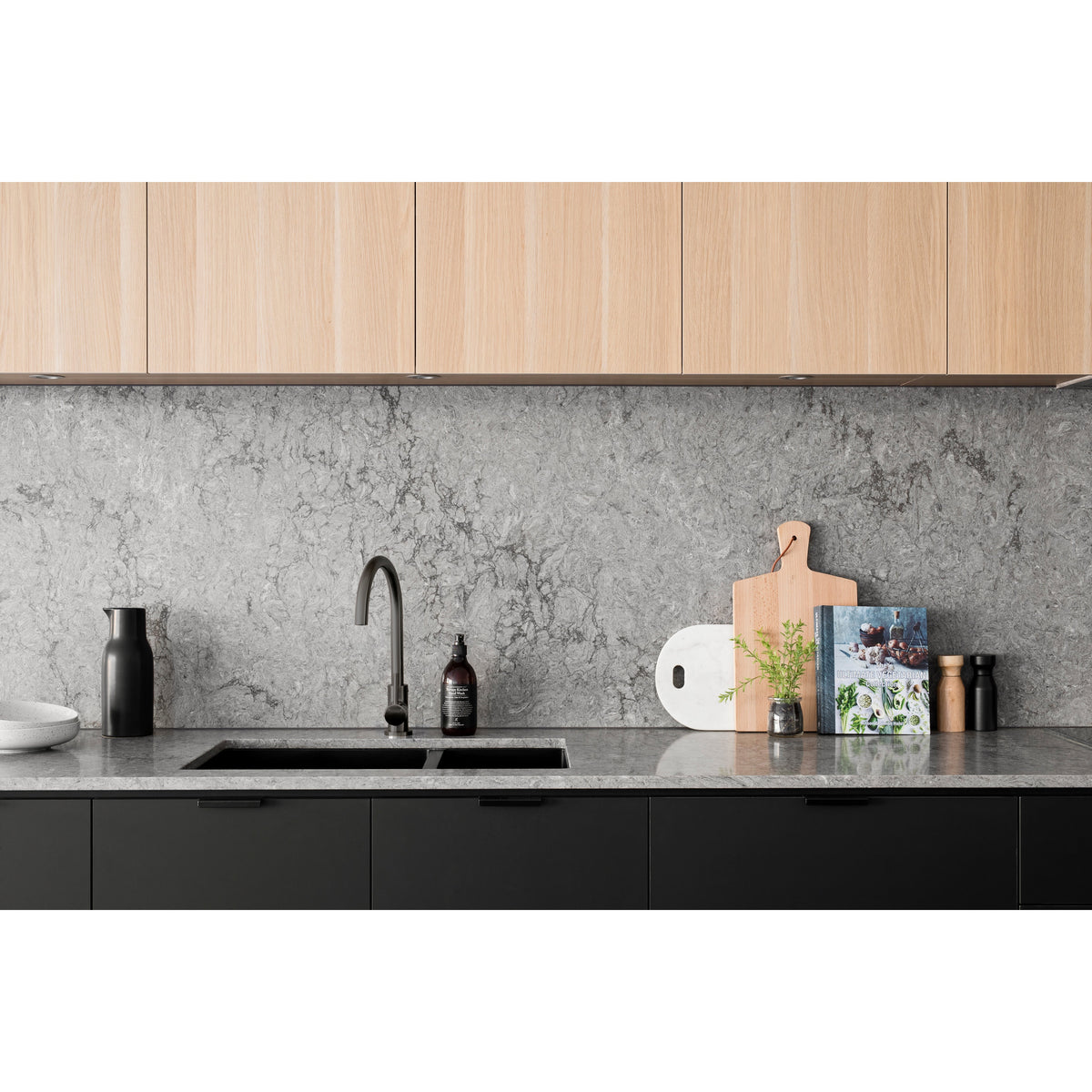 Round Gooseneck Kitchen Mixer Tap - Shadow