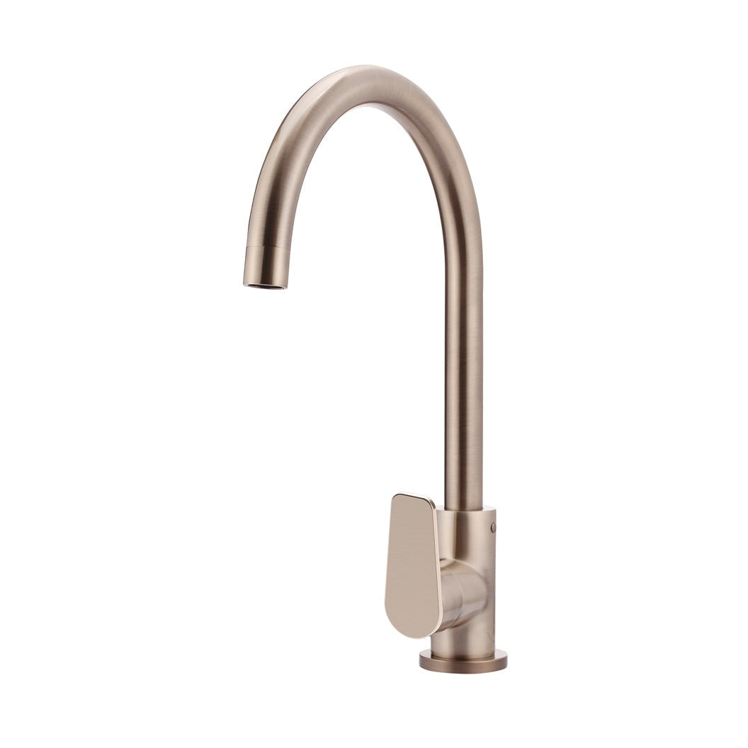 Round Paddle Gooseneck Kitchen Mixer Tap