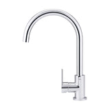 Round Paddle Gooseneck Kitchen Mixer Tap - rear mounting detail