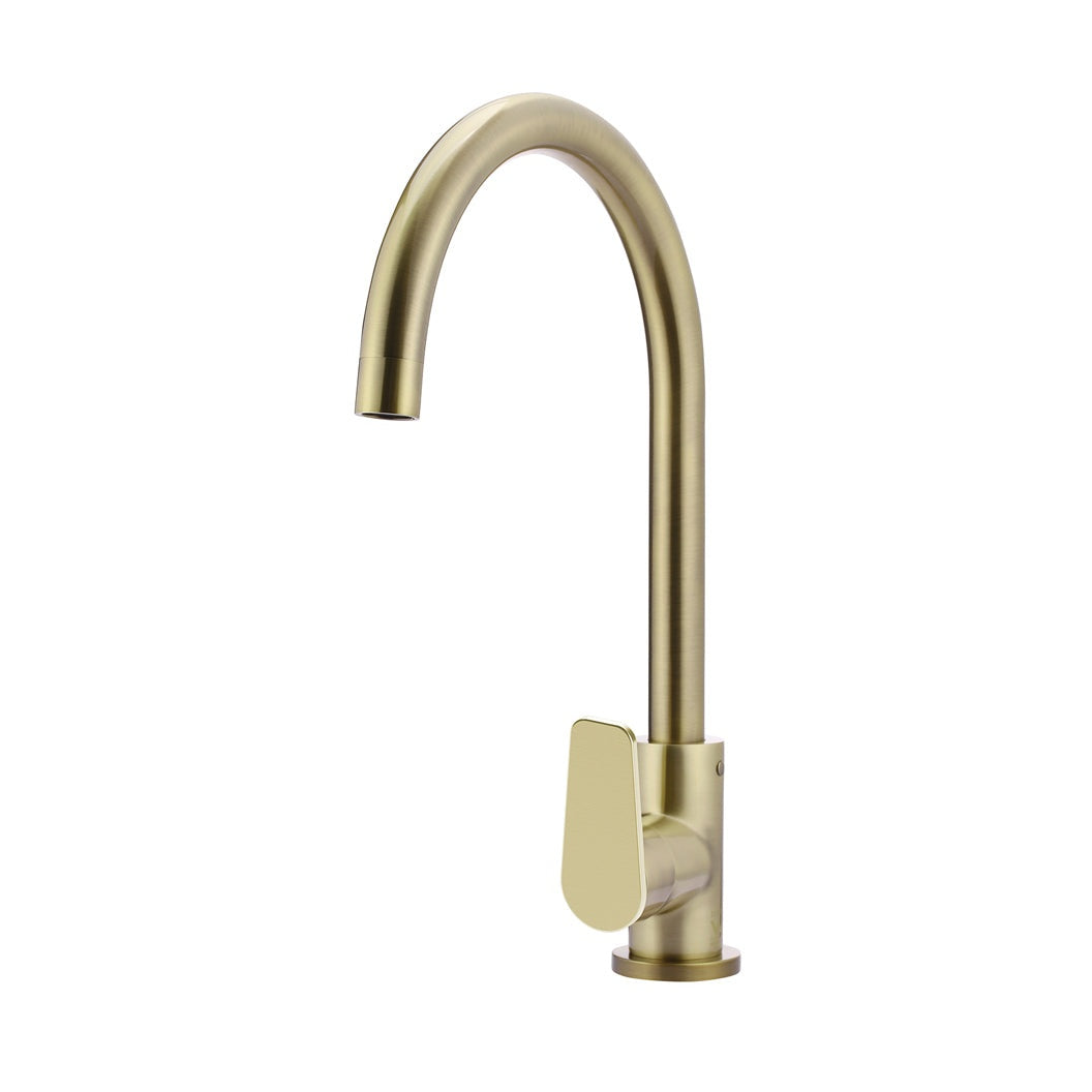 Round Paddle Gooseneck Kitchen Mixer Tap
