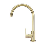 Round Paddle Gooseneck Kitchen Mixer Tap - Tiger Bronze