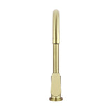 Round Paddle Gooseneck Kitchen Mixer Tap - Tiger Bronze