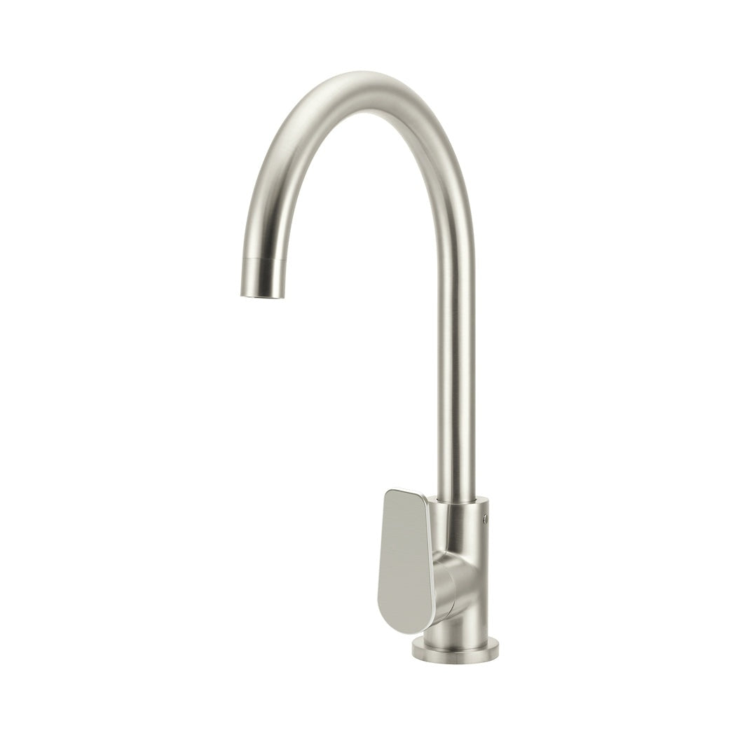 Round Paddle Gooseneck Kitchen Mixer Tap