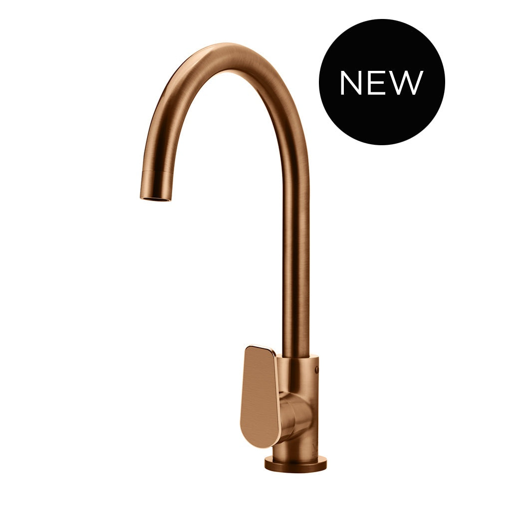 Round Paddle Gooseneck Kitchen Mixer Tap