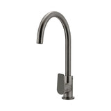 Round Paddle Gooseneck Kitchen Mixer Tap - angled product view (26 of 29)