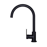 Round Paddle Gooseneck Kitchen Mixer Tap - Matte Black