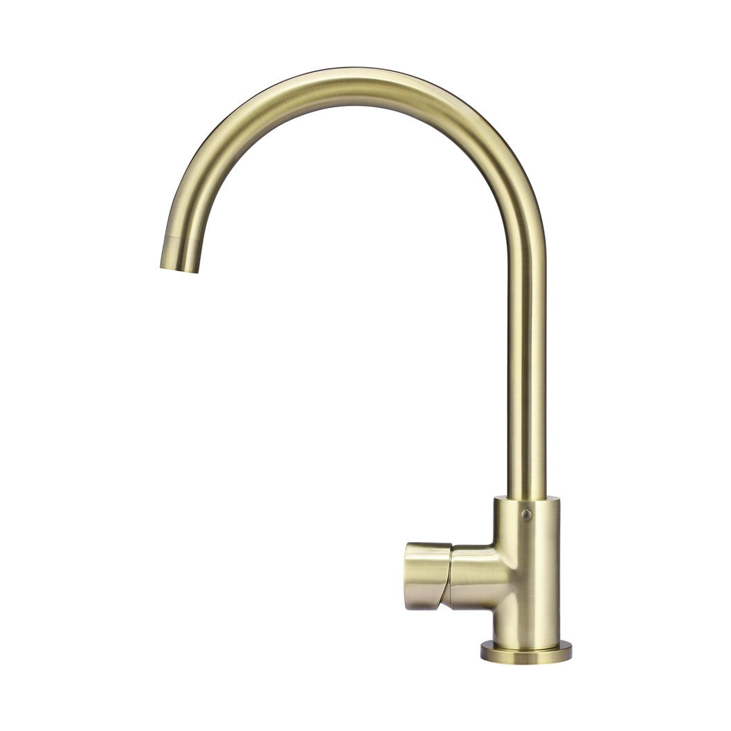 Round Pinless Gooseneck Kitchen Mixer Tap - full product view (16 of 39)