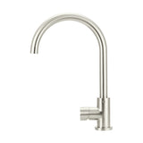 Round Pinless Gooseneck Kitchen Mixer Tap in Brushed Nickel - alternative product view