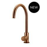 Round Pinless Gooseneck Kitchen Mixer Tap