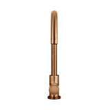 Round Pinless Gooseneck Kitchen Mixer Tap - Lustre Bronze