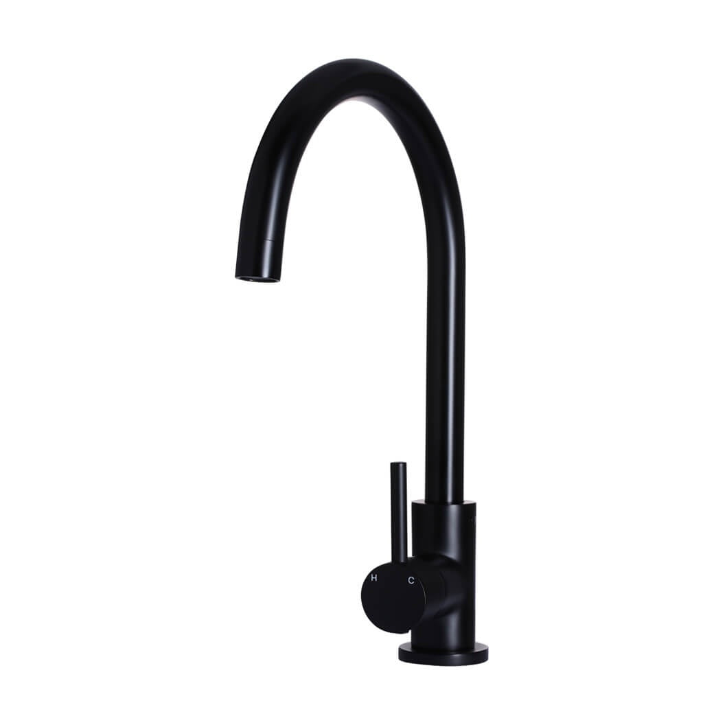 Round Gooseneck Kitchen Mixer Tap