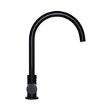 Round Gooseneck Kitchen Mixer Tap - Matte Black