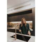 Piccola Out Kitchen Mixer Tap in Polished Chrome - side profile view (20 of 51)