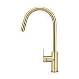 Round Paddle Piccola Pull Out Kitchen Mixer Tap - Tiger Bronze