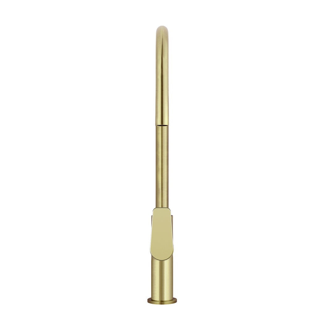 Round Paddle Piccola Pull Out Kitchen Mixer Tap - Tiger Bronze