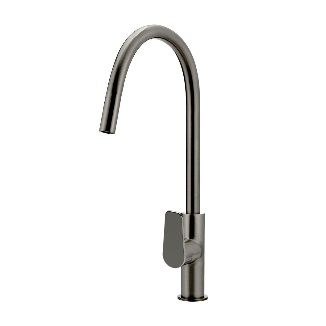 Round Paddle Piccola Pull Out Kitchen Mixer Tap - side profile view (28 of 31)