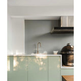 Round Pinless Piccola Pull Out Kitchen Mixer Tap in Polished Chrome - close-up detail view