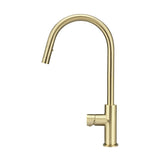 Round Pinless Piccola Pull Out Kitchen Mixer Tap - Tiger Bronze