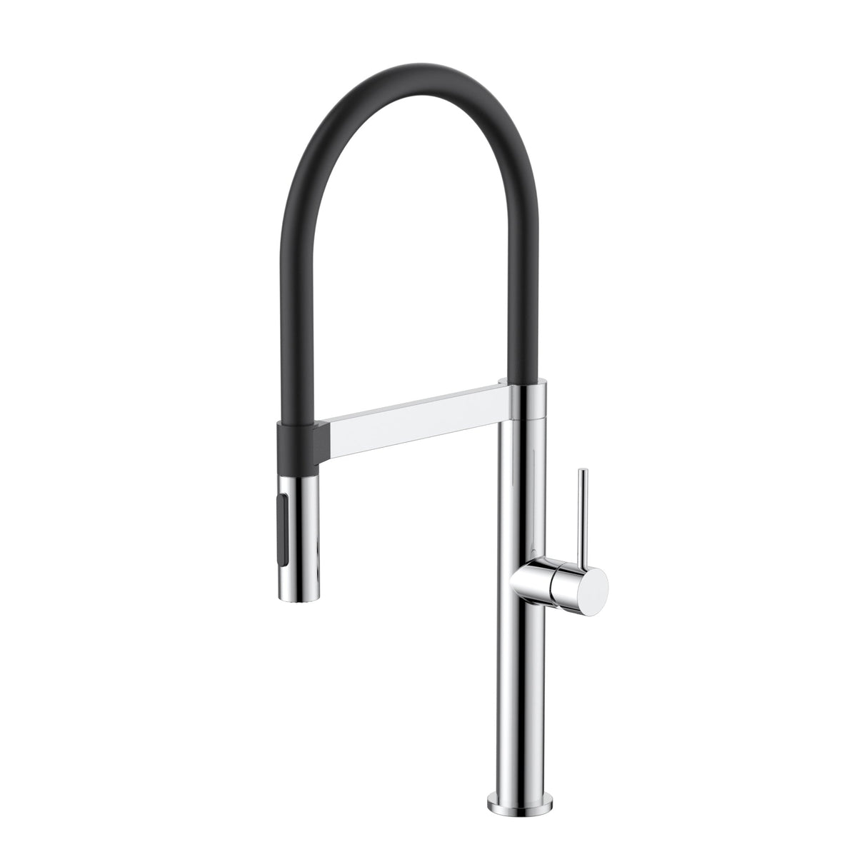 Pull down kitchen mixer with Magnetic Dock - side profile view