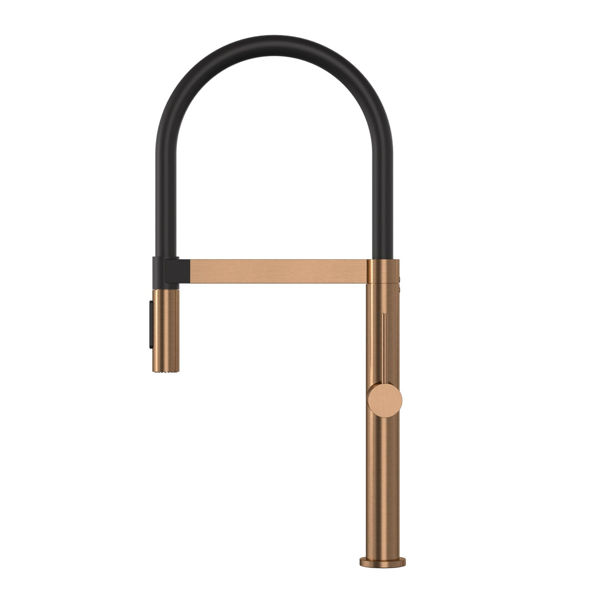 Pull down kitchen mixer with Magnetic Dock in Tiger Bronze - front view