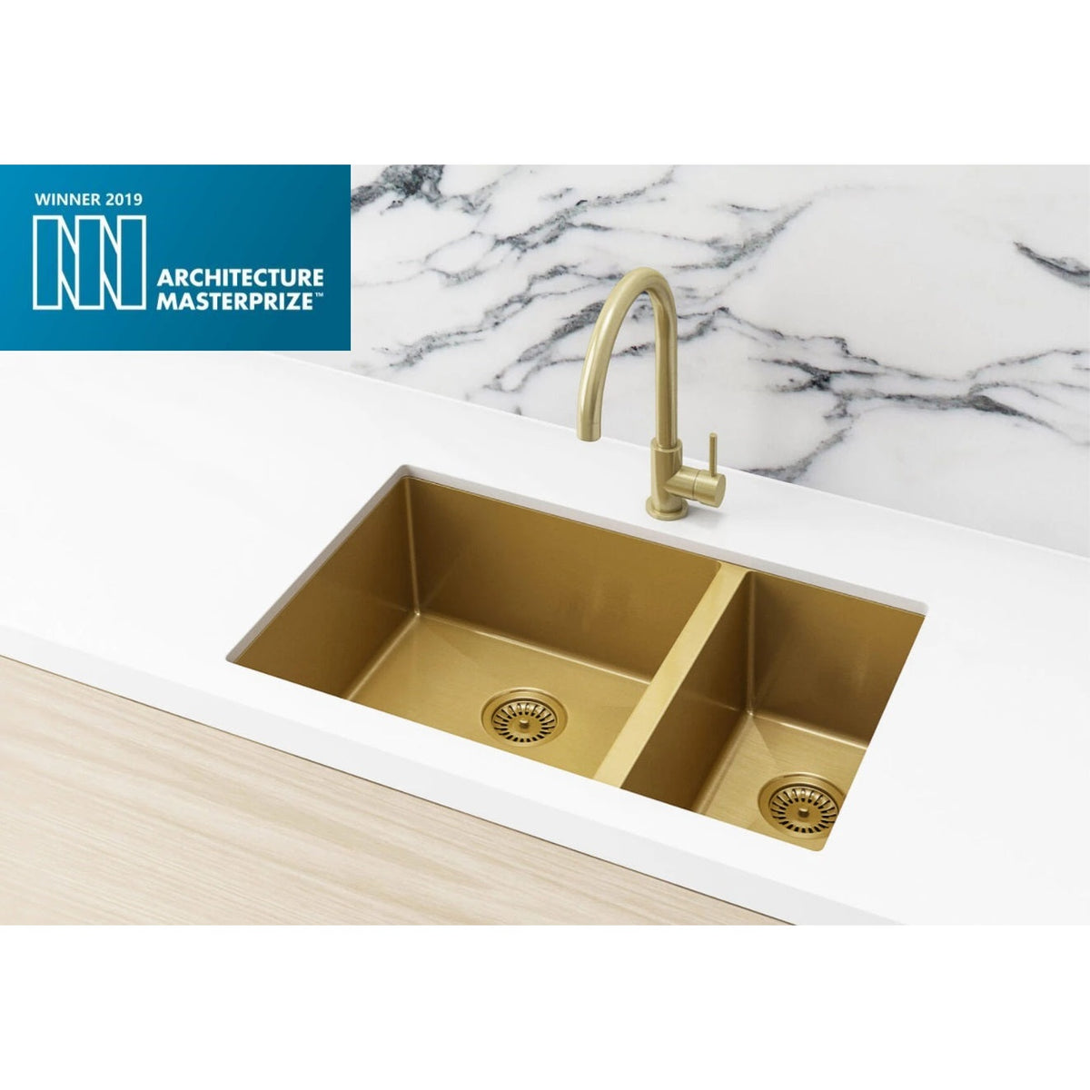 Kitchen Sink One & Half Bowl 670 x 440 - front view