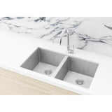 Kitchen Sink Double Bowl 760 x 440 - Brushed Nickel