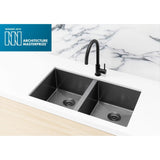 Kitchen Sink Double Bowl 760 x 440 - finish and profile close-up (15 of 20)