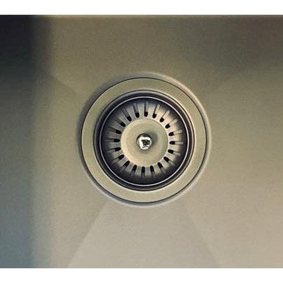 Kitchen Sink Double Bowl 860 x 440 in Brushed Nickel - angled product view