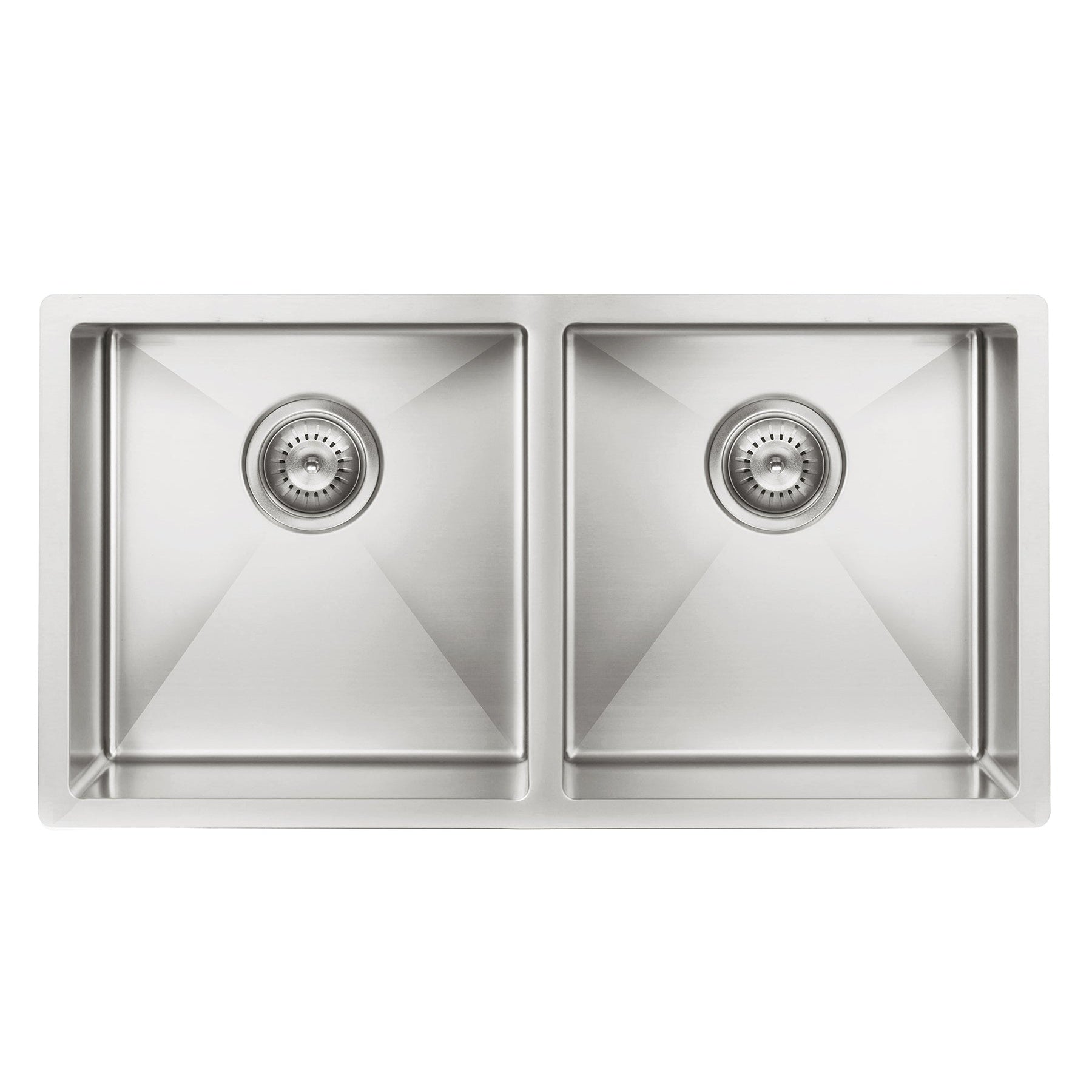 Kitchen Sink Double Bowl 860 x 440 - Brushed Nickel