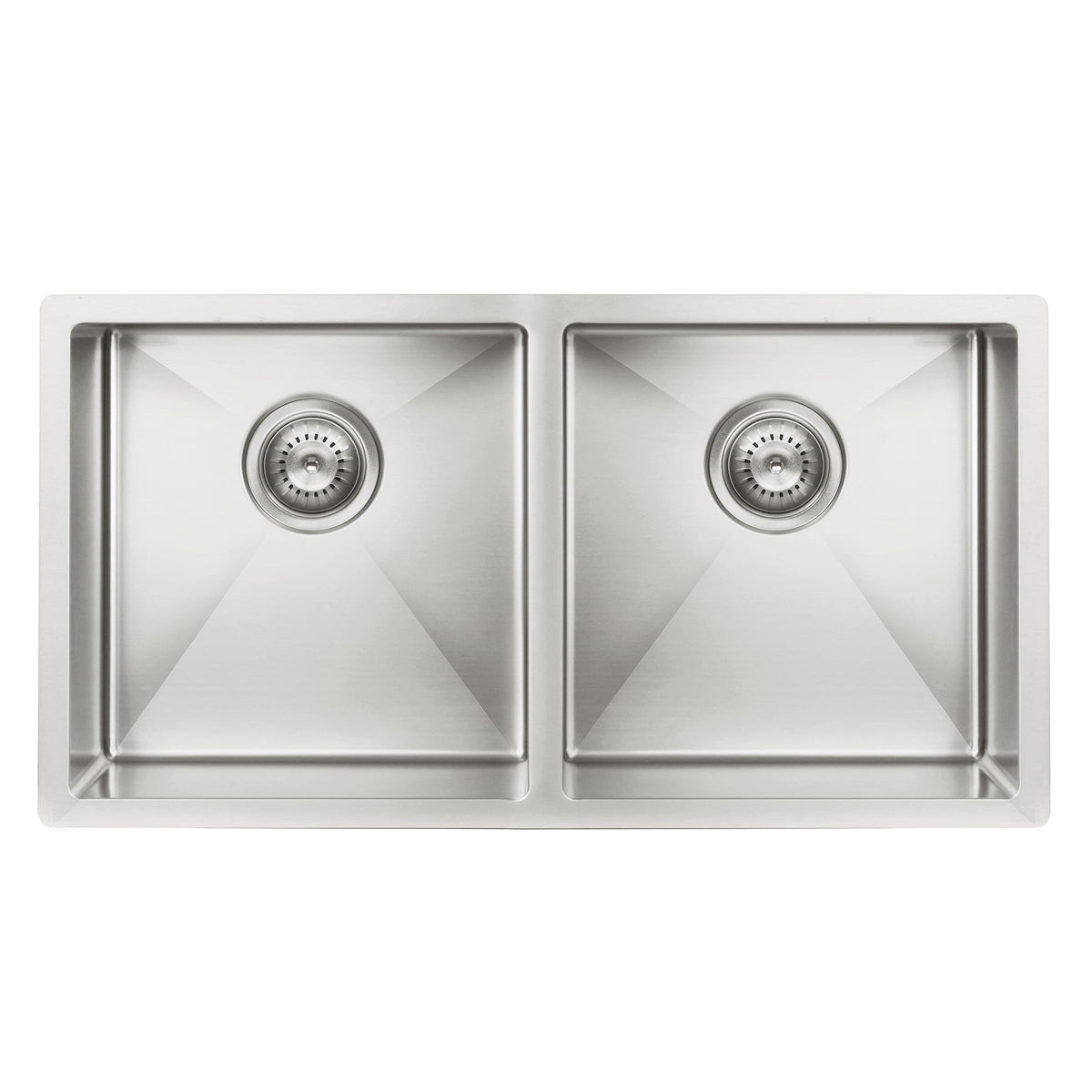 Kitchen Sink Double Bowl 860 x 440 - Brushed Nickel