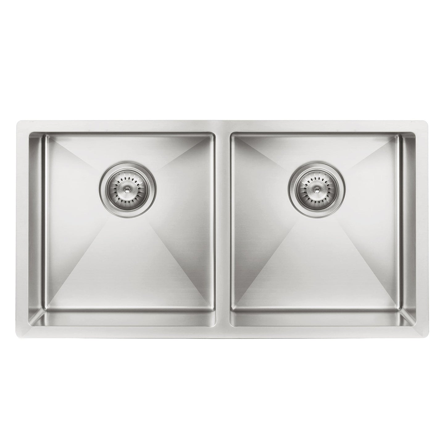 Kitchen Sink Double Bowl 860 x 440 - Brushed Nickel