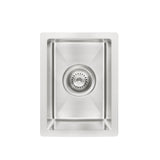 Bar Sink Single Bowl 382 x 272 in Brushed Nickel - close-up detail view
