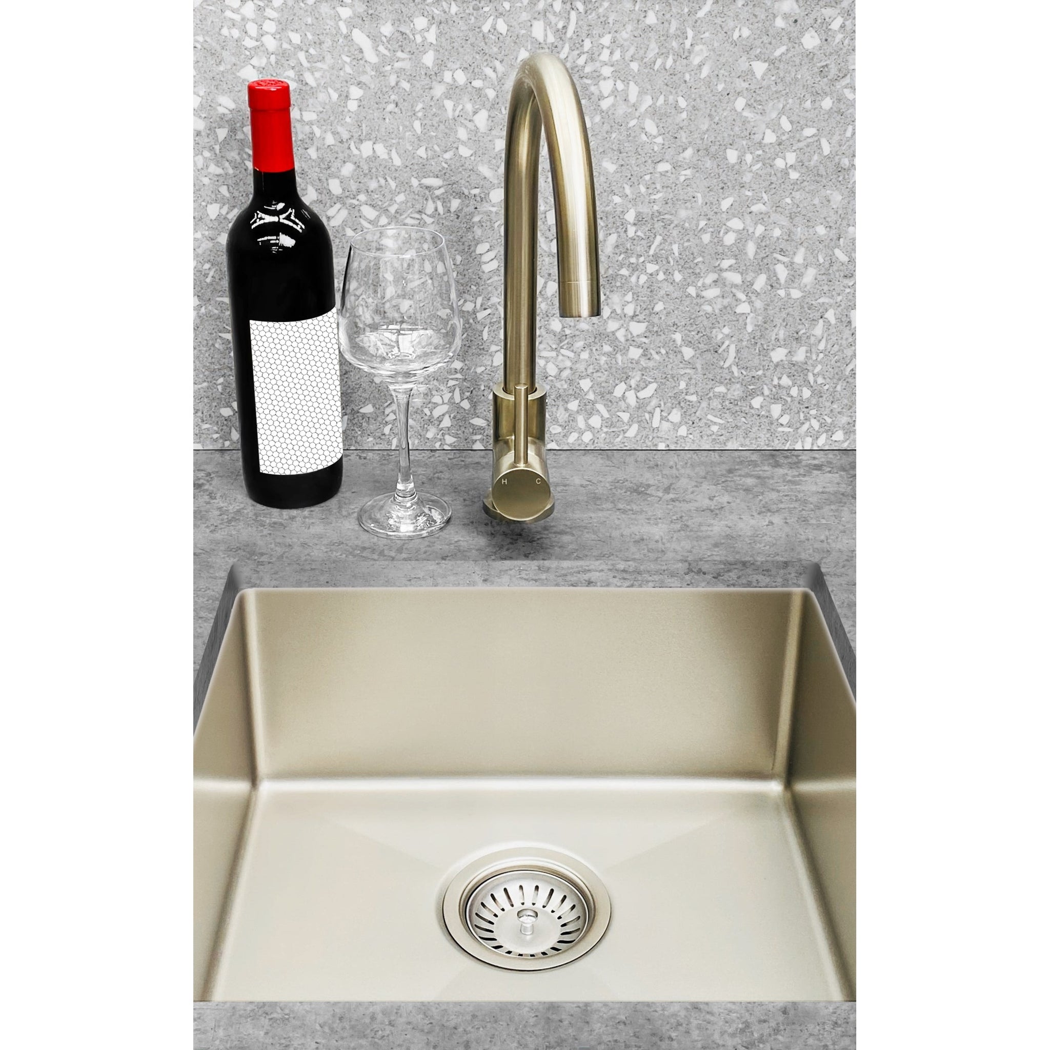 Kitchen Sink Single Bowl 380 x 440 - Brushed Nickel