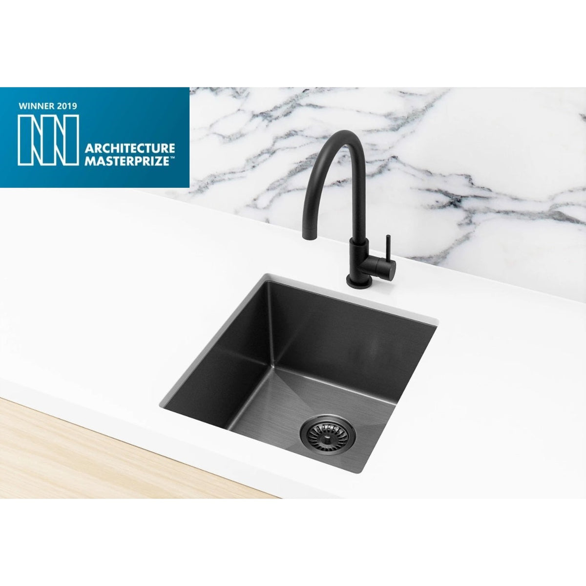 Kitchen Sink Single Bowl 380 x 440 - front view by Meir (17 of 21)