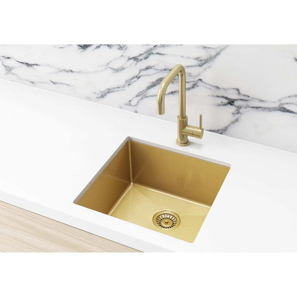 Kitchen Sink Single Bowl 450 x 450 - Tiger Bronze