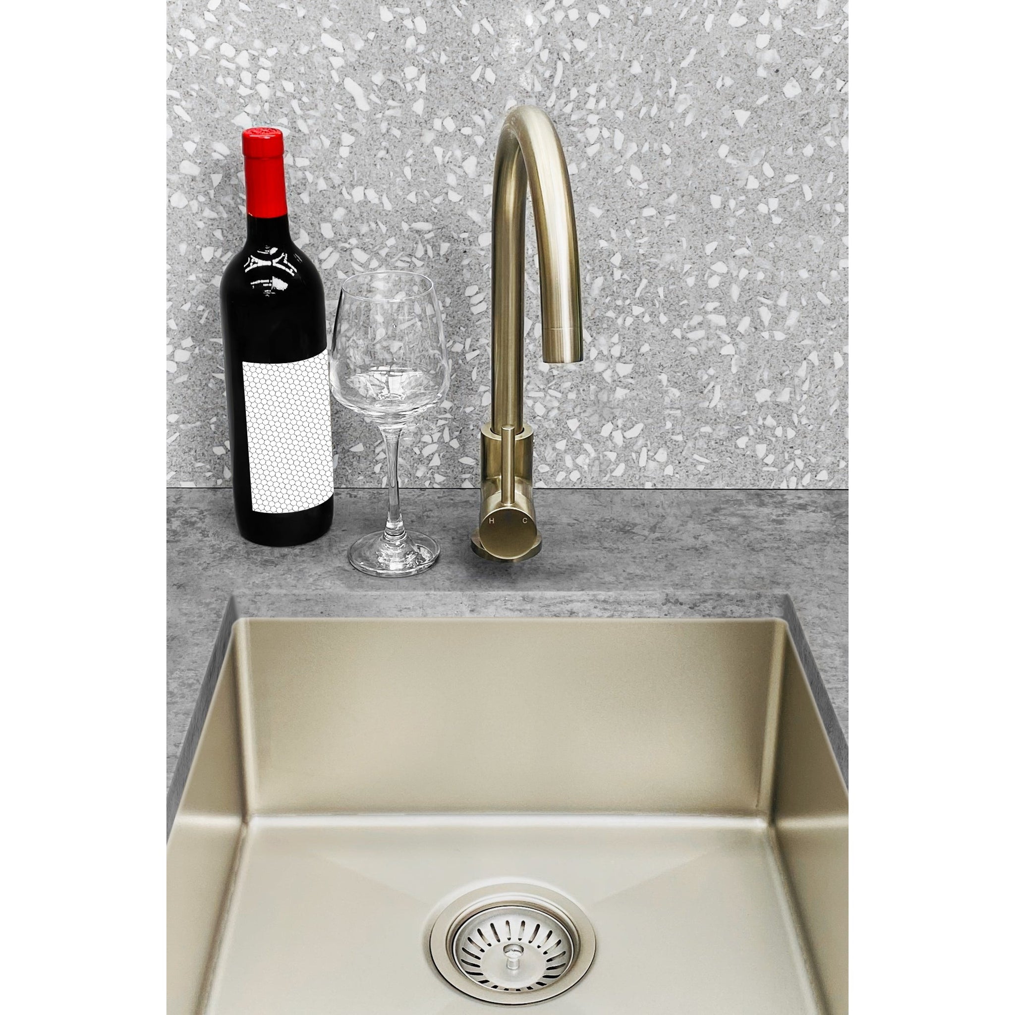 Kitchen Sink Single Bowl 450 x 450 - Brushed Nickel