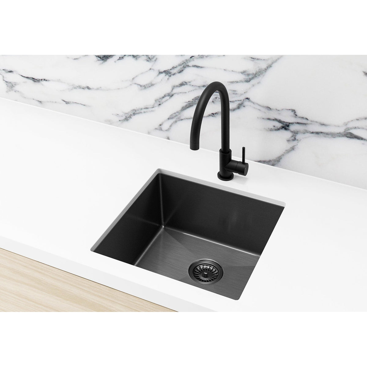 Kitchen Sink Single Bowl 450 x 450 - Shadow