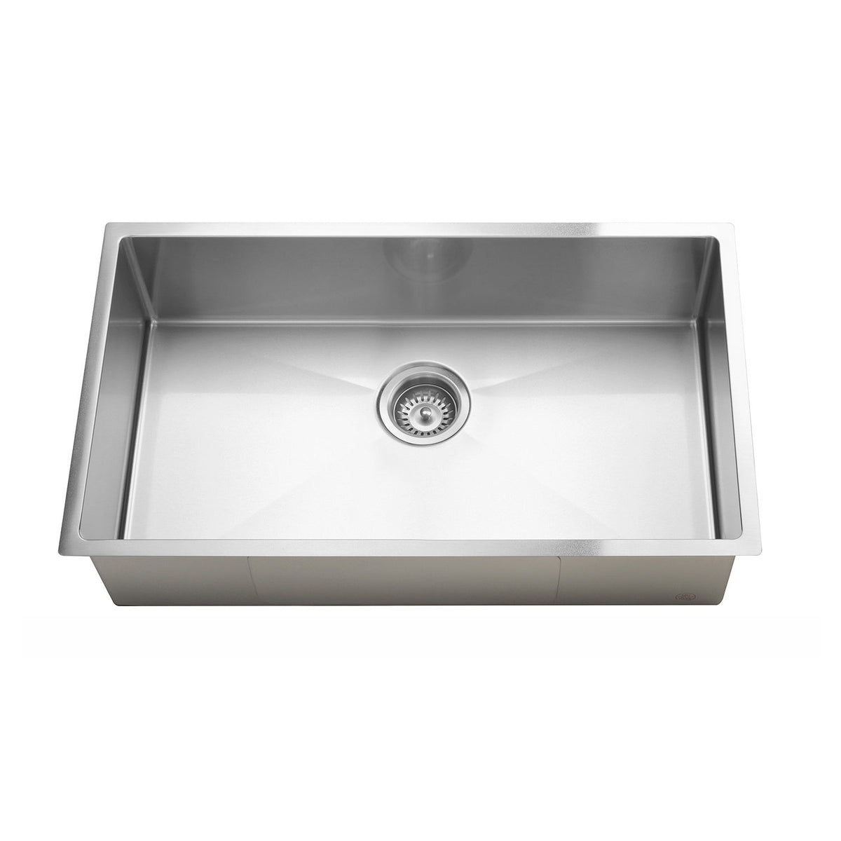 Kitchen Sink Single Bowl 760 x 440 in Brushed Nickel - rear mounting detail