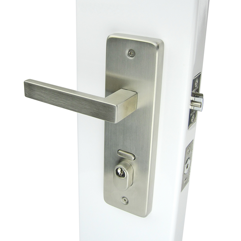 Multiloc (3 in 1) 9082 Security Lock Satin Stainless -Back
