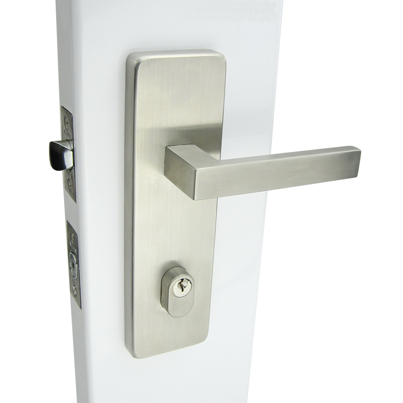Multiloc (3 in 1) 9082 Security Lock Satin Stainless -Front