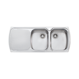 Monet Double Bowl Topmount Sink with Drainer