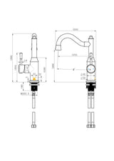 Montpellier Shepherd's Crook High Rise Basin Mixer - Matte Black