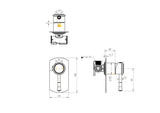 Montpellier Shower Mixer - Matte Black
